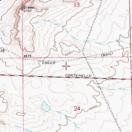 Topographic Map of Emigrant Trail, WY