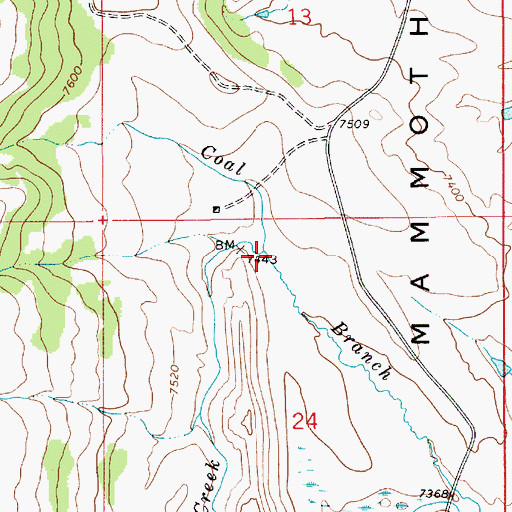 Topographic Map of Everly Creek, WY