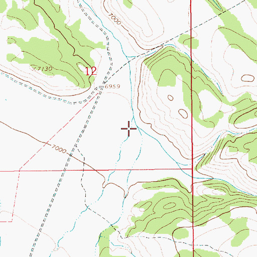 Topographic Map of Eynon Draw, WY