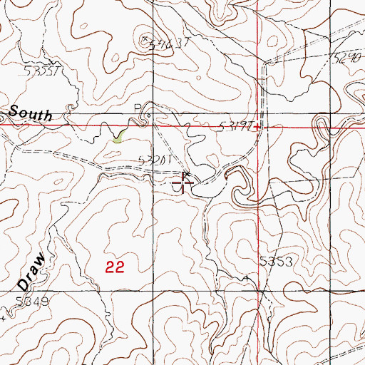 Topographic Map of Finley Draw, WY