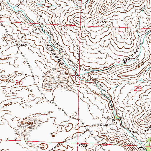 Topographic Map of First Creek, WY
