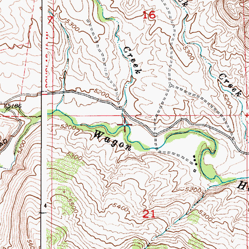 Topographic Map of Flume Creek, WY