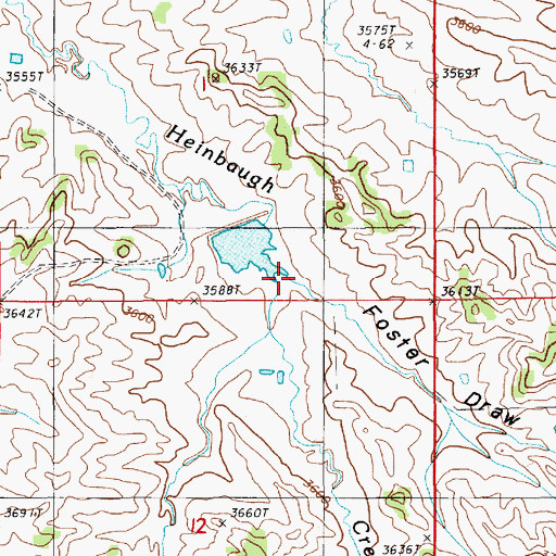 Topographic Map of Foster Draw, WY