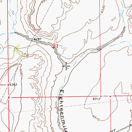 Topographic Map of Fourmile Gulch, WY