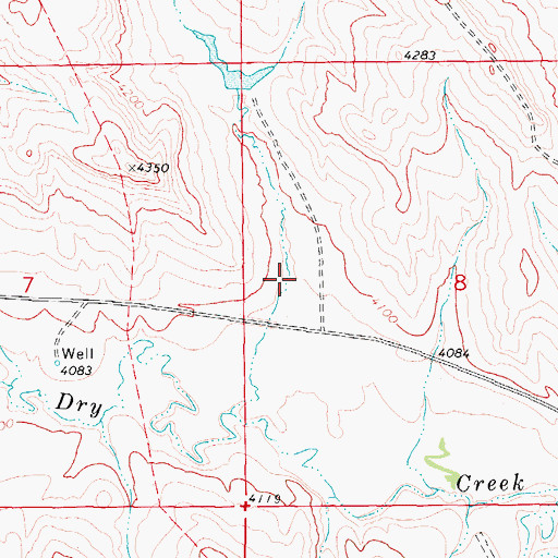 Topographic Map of Fredrick Draw, WY