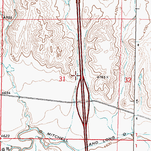 Topographic Map of Gammon Draw, WY