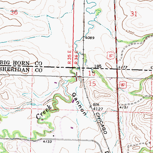 Topographic Map of Gannon Draw, WY