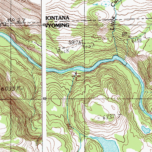 Topographic Map of Geode Creek, WY