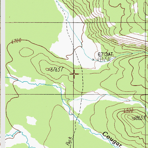 Topographic Map of Gneiss Creek Trail, WY