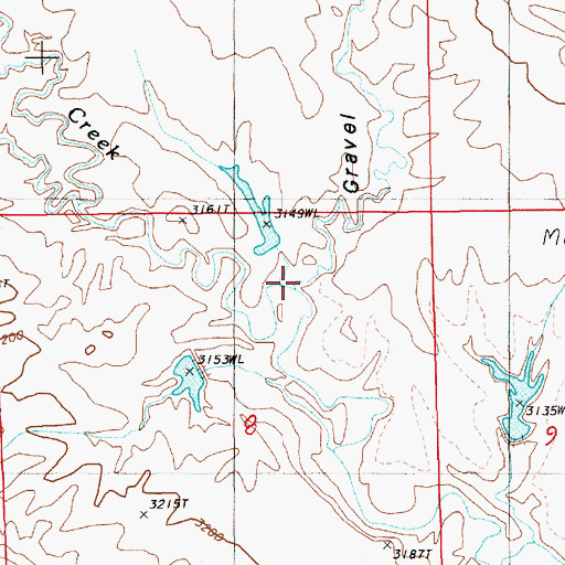 Topographic Map of Gravel Draw, WY