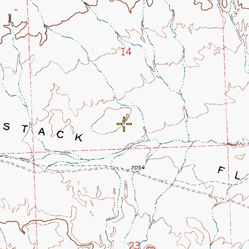 Topographic Map of Haystack Flats, WY