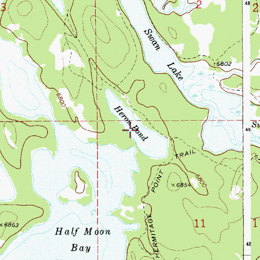 Topographic Map of Heron Pond, WY