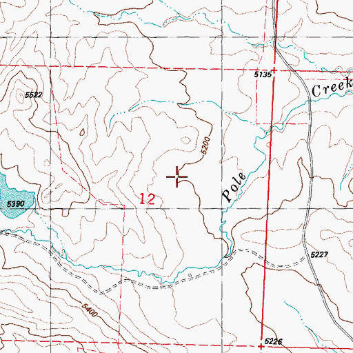 Topographic Map of Hesse Ditch, WY
