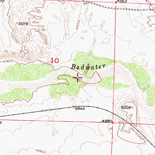 Topographic Map of Hoodoo Creek, WY