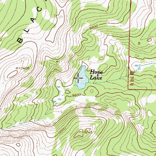 Topographic Map of Hope Lake, WY