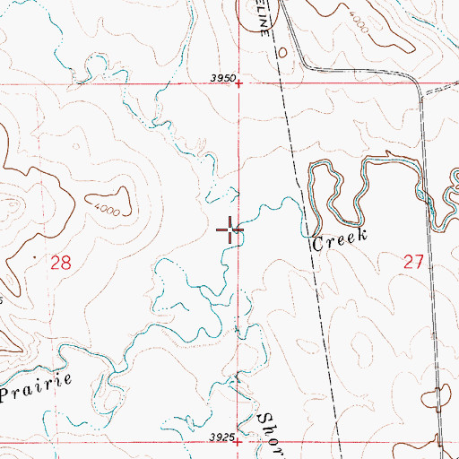 Topographic Map of Horse Creek, WY
