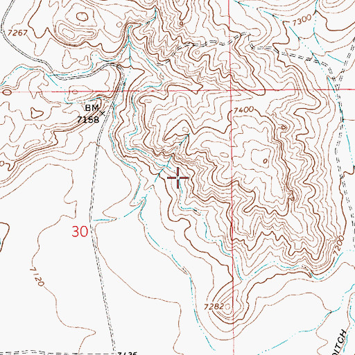 Topographic Map of Howard Routh Ditch, WY