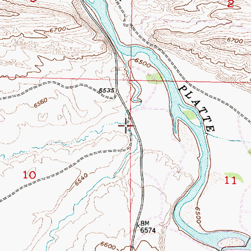 Topographic Map of Hugus Draw, WY