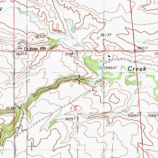Topographic Map of Jane Draw, WY