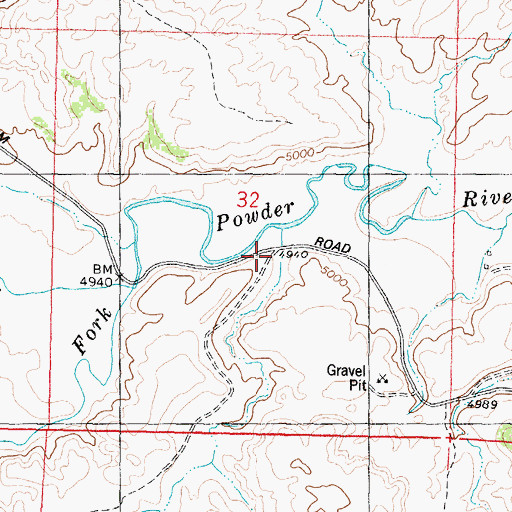 Topographic Map of Johnson Draw, WY