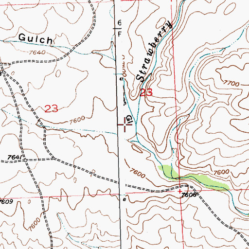 Topographic Map of Jones Gulch, WY