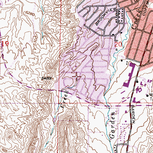 Topographic Map of Katy Creek, WY