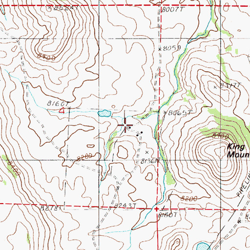 Topographic Map of King Brothers Ranch, WY