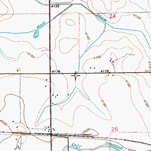 Topographic Map of Kumelos Drain, WY