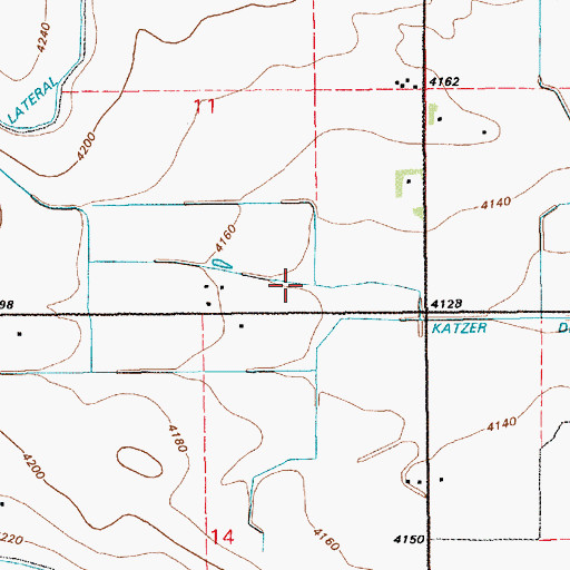 Topographic Map of Lamma Drain, WY