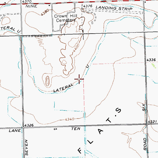 Topographic Map of Lateral U, WY