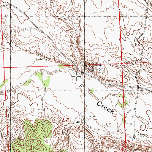 Topographic Map of Lester Draw, WY