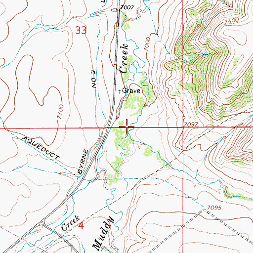 Topographic Map of Little Creek, WY