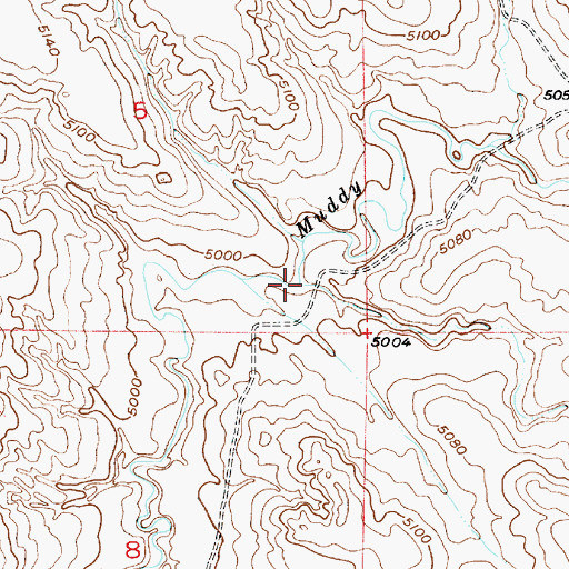 Topographic Map of Little Muddy Creek, WY