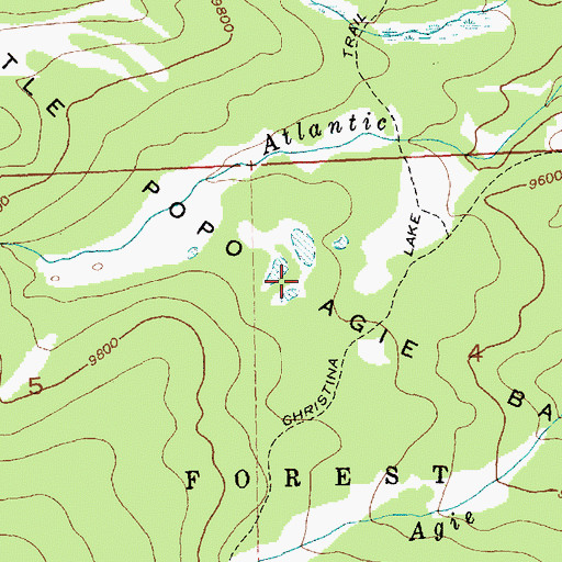 Topographic Map of Little Popo Agie Basin, WY