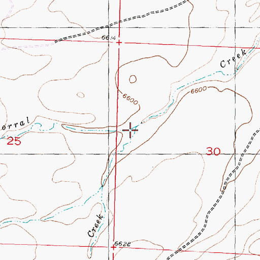 Topographic Map of Little Shoe Creek, WY