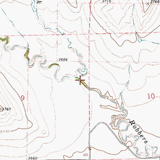 Topographic Map of Lone Tree Creek, WY