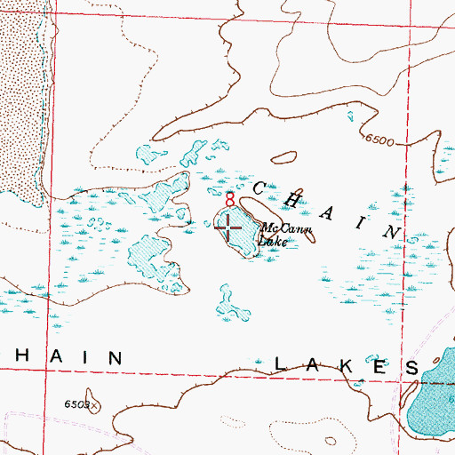 Topographic Map of McCann Lake, WY