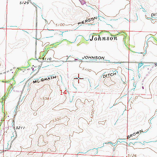 Topographic Map of McGrath Ditch, WY