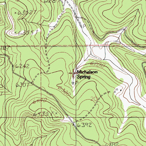 Topographic Map of Michelson Spring, WY