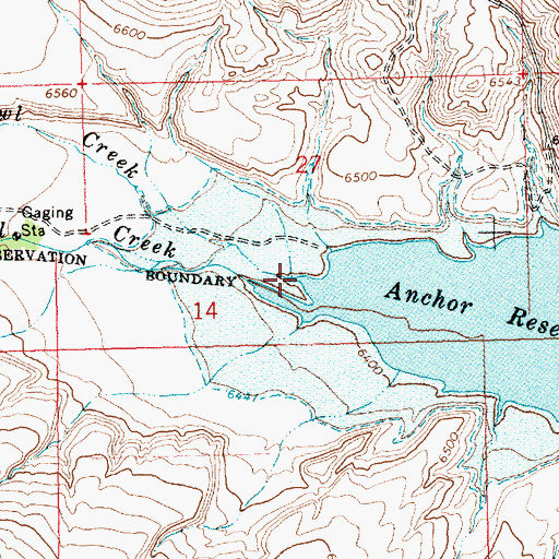 Topographic Map of Middle Fork Owl Creek, WY
