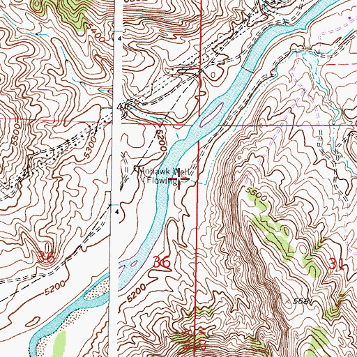 Topographic Map of Mohawk Well, WY