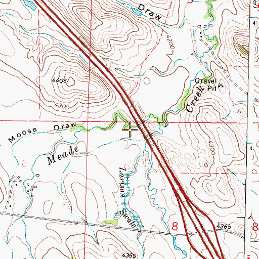Topographic Map of Moose Draw, WY