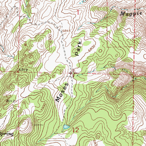 Topographic Map of Moses Park, WY