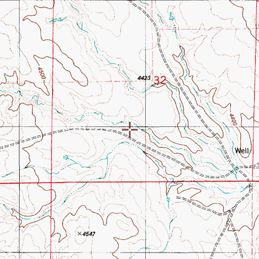 Topographic Map of Mud Springs, WY