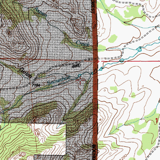 Topographic Map of Negro Gulch, WY