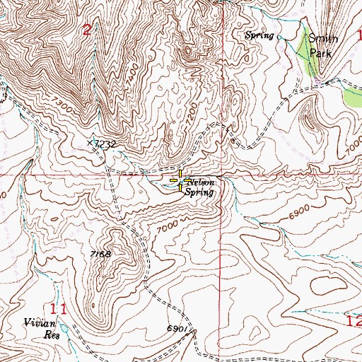 Topographic Map of Nelson Spring, WY