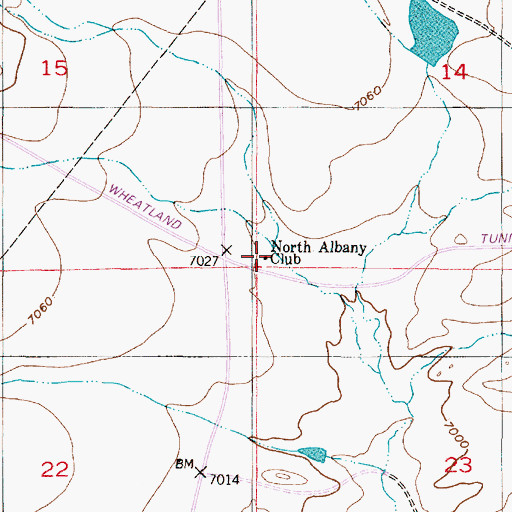 Topographic Map of North Albany Club, WY