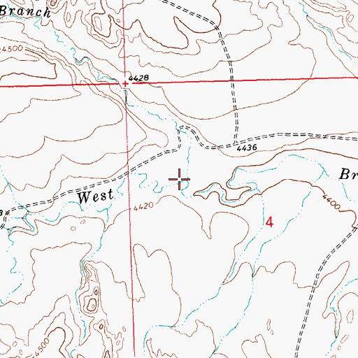 Topographic Map of North Branch Whistle Creek, WY