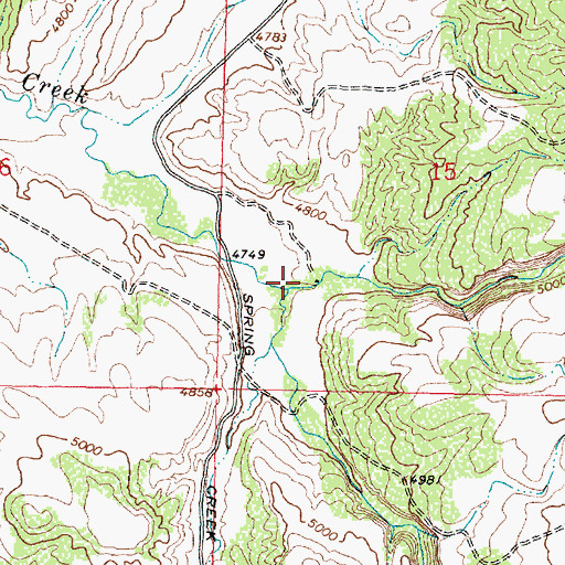 Topographic Map of North Fork Otter Creek, WY