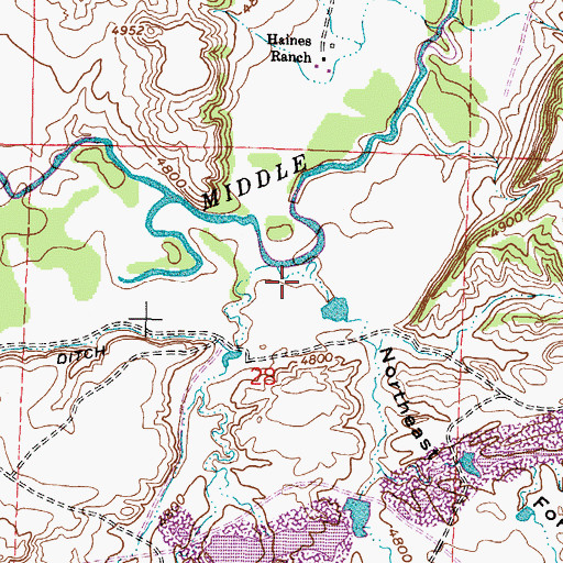 Topographic Map of Northeast Fork Toddy Draw, WY